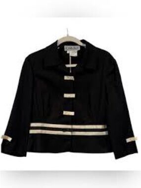 Carlisle Black Jacket with Cream Trim